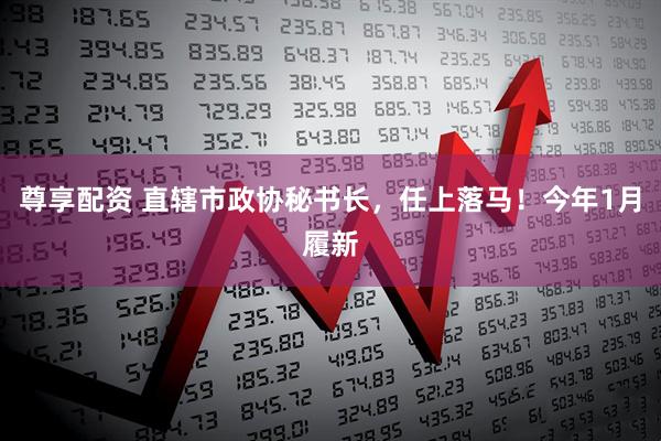 尊享配资 直辖市政协秘书长，任上落马！今年1月履新